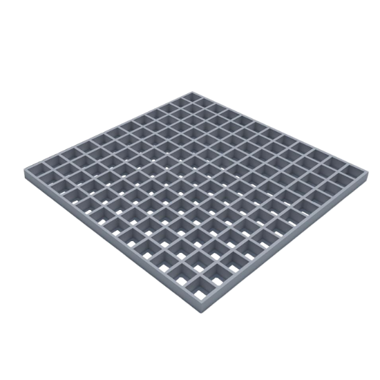 Picture of FRP GRATING | ISOPHTHALIC (IP) | 38X38 | 3660 | 1220 | 25MM | GREY | CHEQUERED - 3 MM