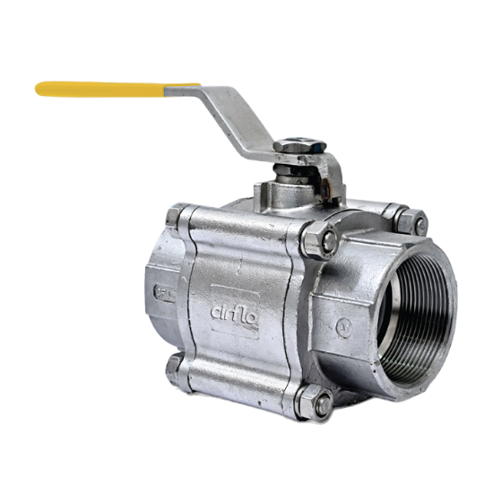 Picture of BALL VALVES | MANUAL - HAND LEVER | 3 PC | DUPLEX 4A | DUPLEX 4A | 50NB | 800# | SCREWED END