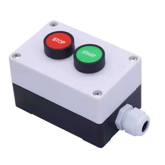 Picture of PUSH BUTTON STATION | POLYCARBONATE (PB) | WITH KEYWAY | FLUSH | ONLY AMMETER | SELECTOR SWITCH | ON-OFF INDICATION | 2.5/16